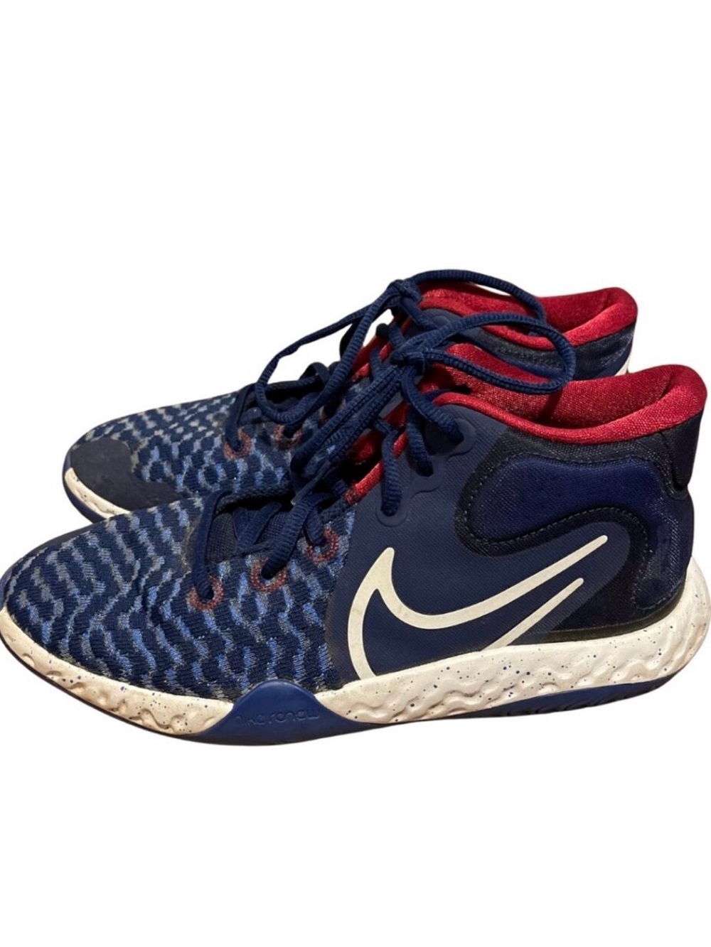 Nike KD Trey 5 VIII (gs) Basketball Shoes Size 6Y Navy/Red/White CT1425-402